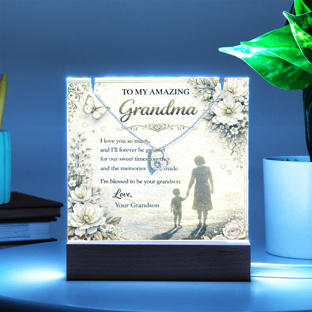 My Amazing Grandma From Grand Son Acrylic Gift Set