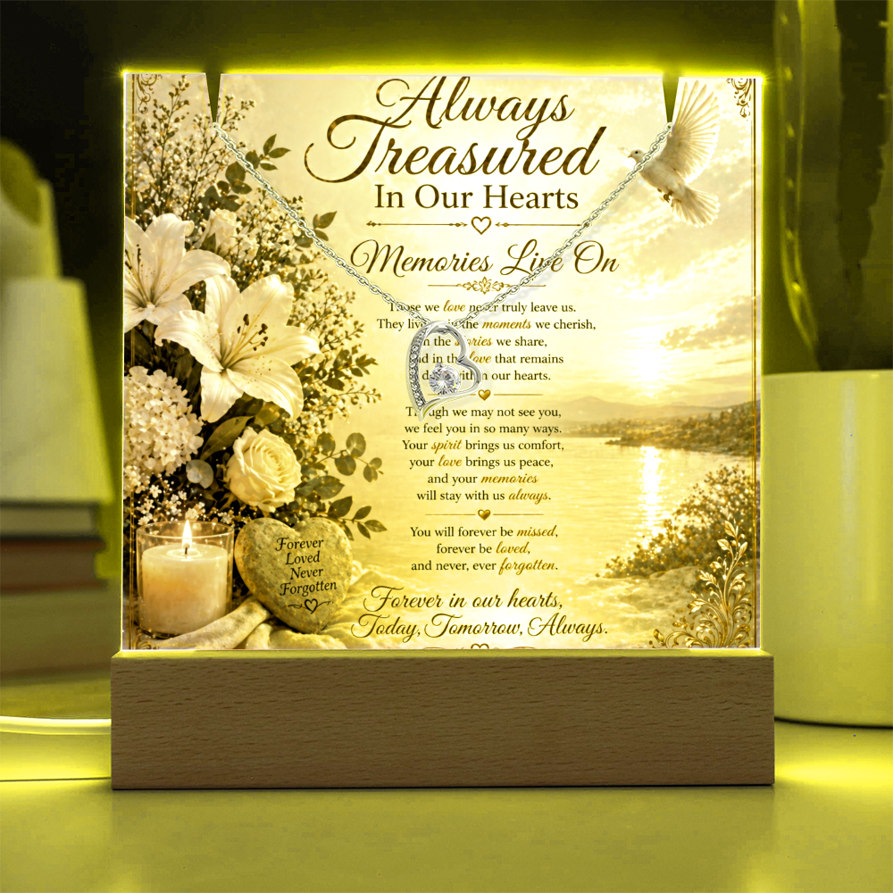 Cherished Memories Lives On Acrylic Gift Set