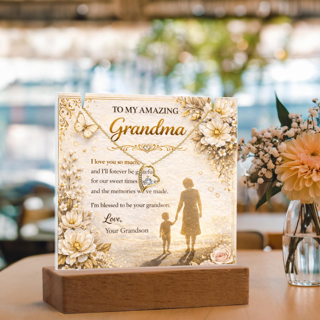 My Amazing Grandma From Grand Son Acrylic Gift Set