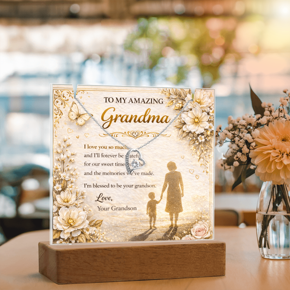 My Amazing Grandma From Grand Son Acrylic Gift Set