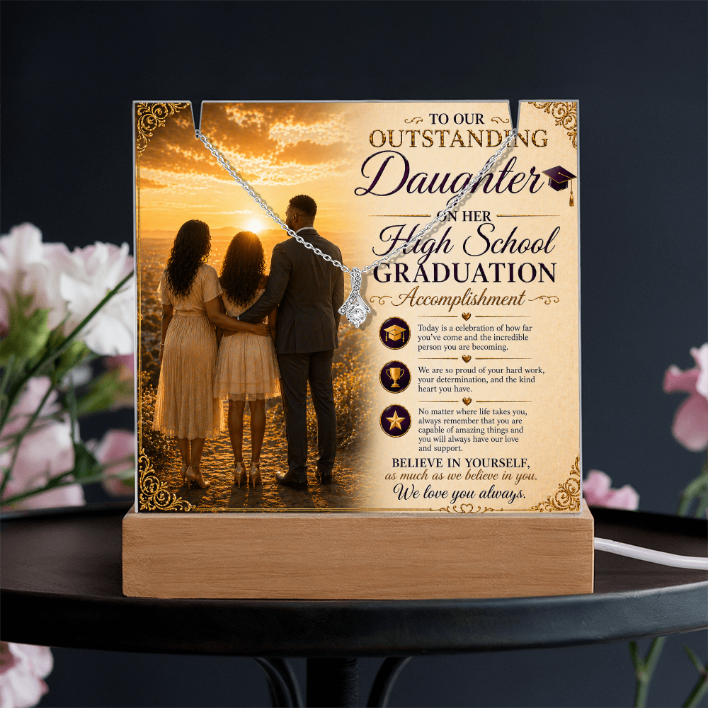 Honoring Our Outstanding Daughter High School Grad Success Acrylic Gift Set
