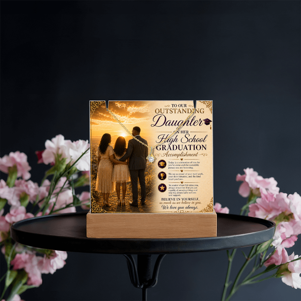Honoring Our Outstanding Daughter High School Grad Success Acrylic Gift Set