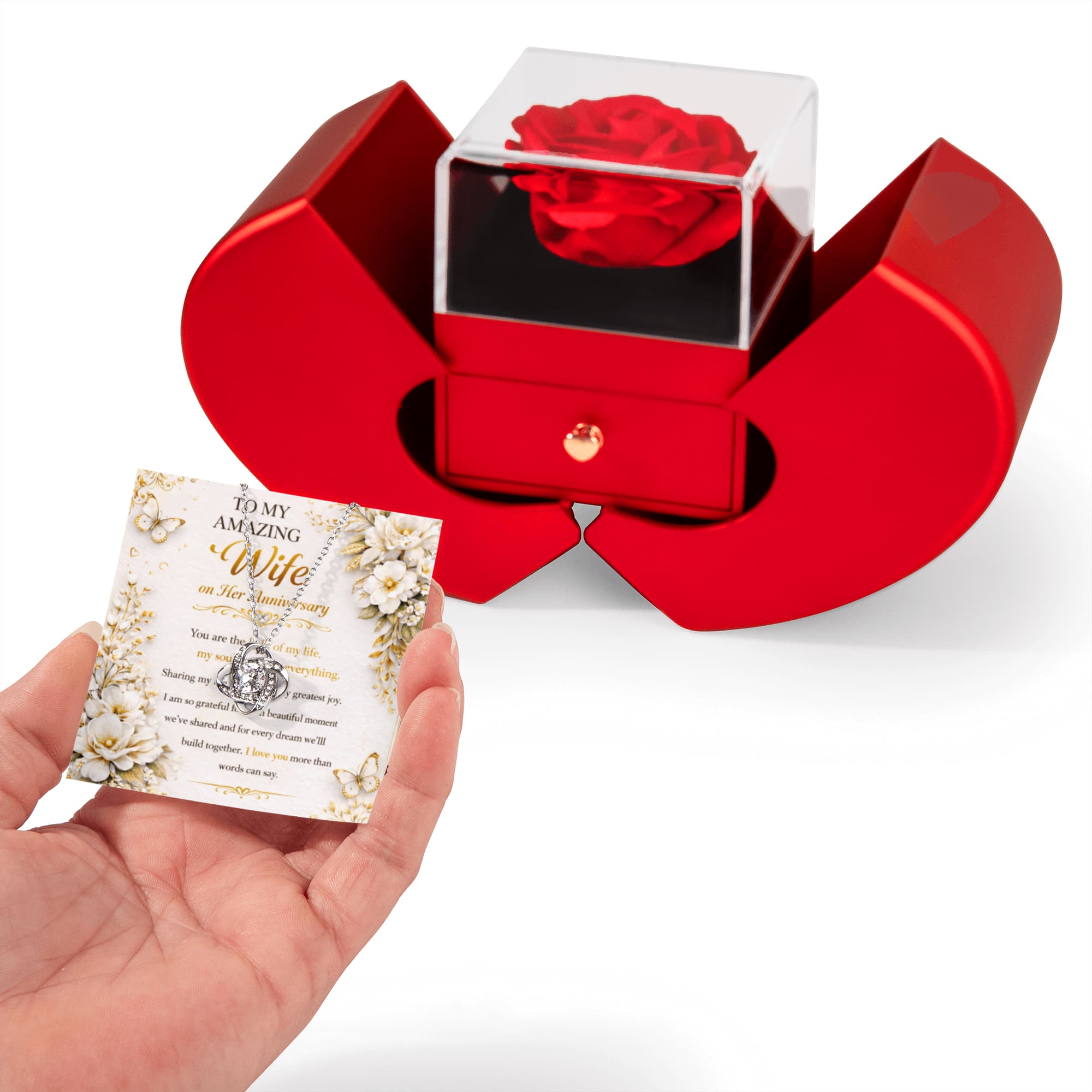Happy Anniversary Honey Necklace Gift Set