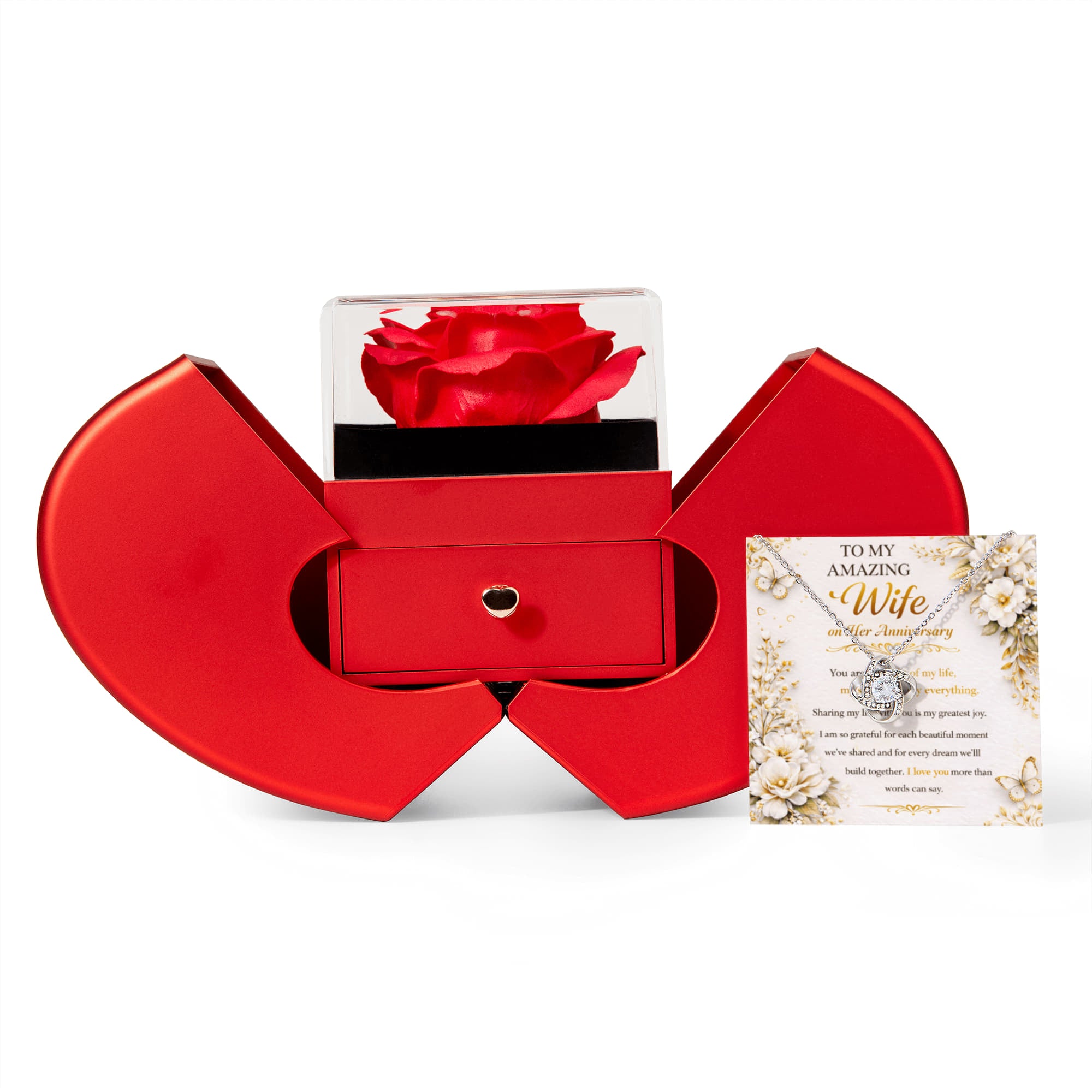 Happy Anniversary Honey Necklace Gift Set