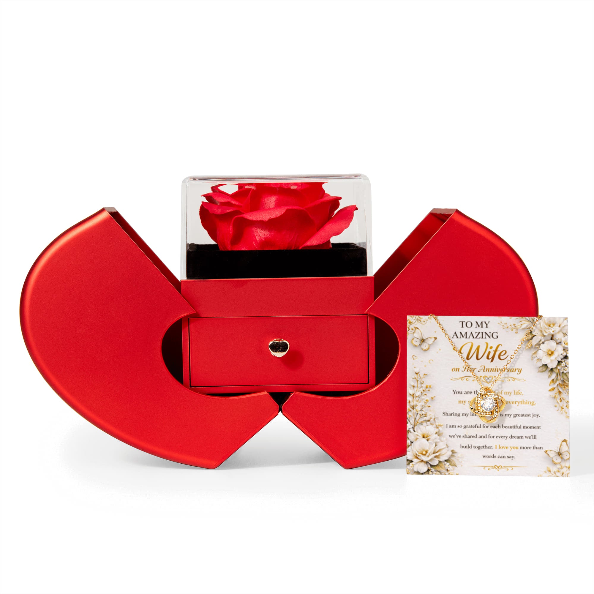 Happy Anniversary Honey Necklace Gift Set