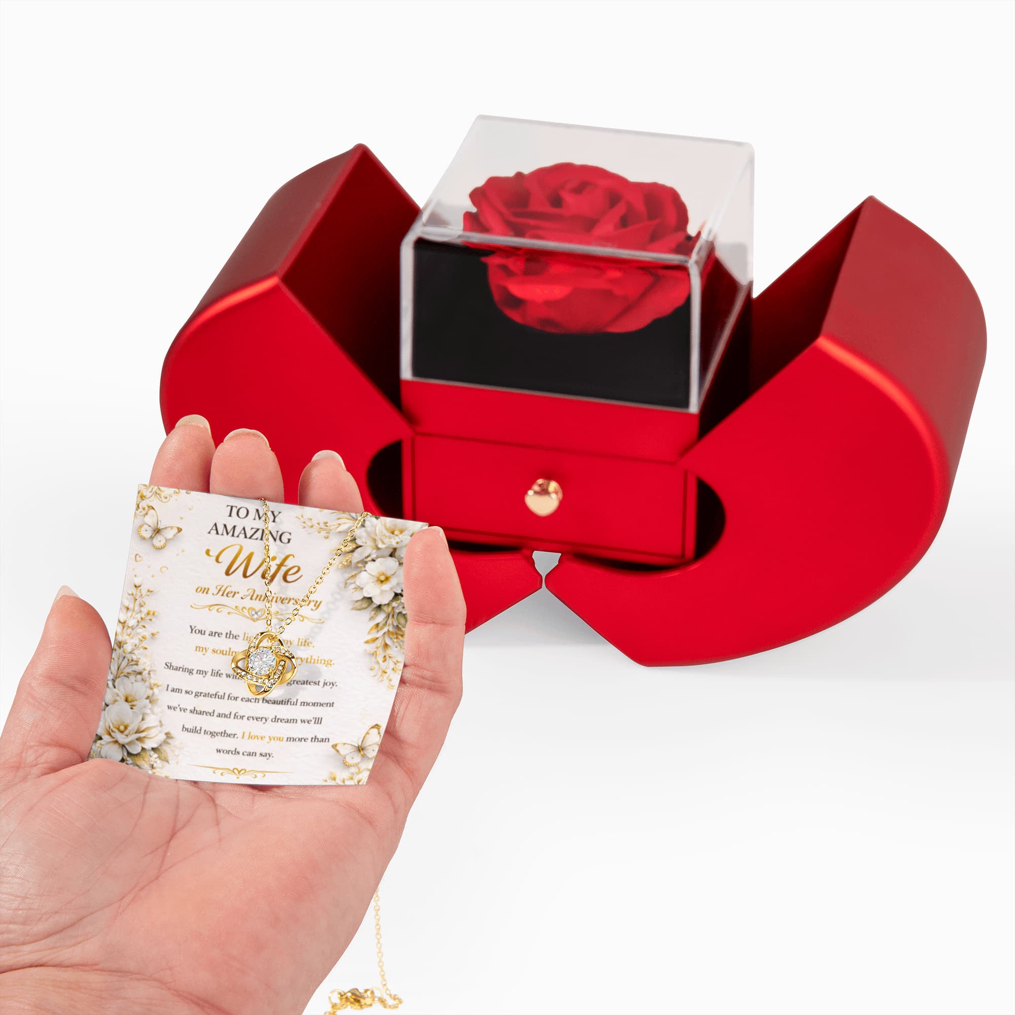Happy Anniversary Honey Necklace Gift Set