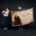 Amazing Daughter High School Graduation Customized Woven Blanket