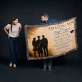 To Our Beloved Son High School Grad Woven Blanket