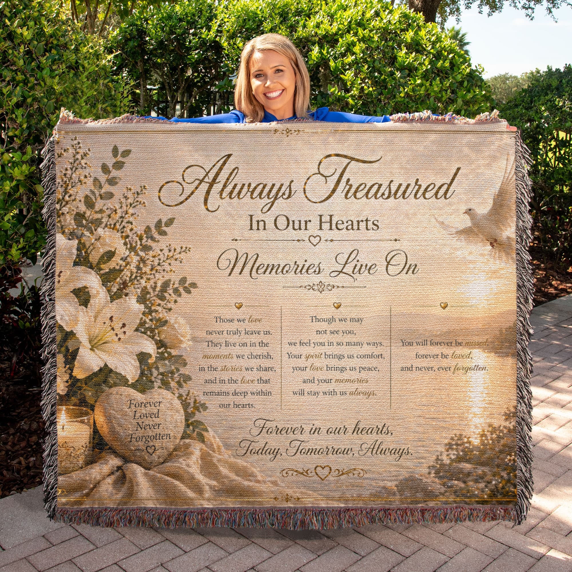 Most Treasured In Our Heart Woven Blanket