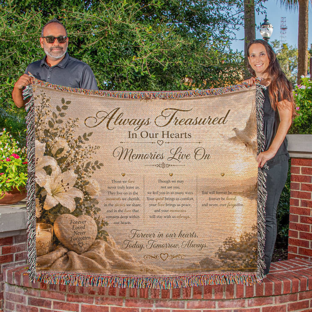 Most Treasured In Our Heart Woven Blanket