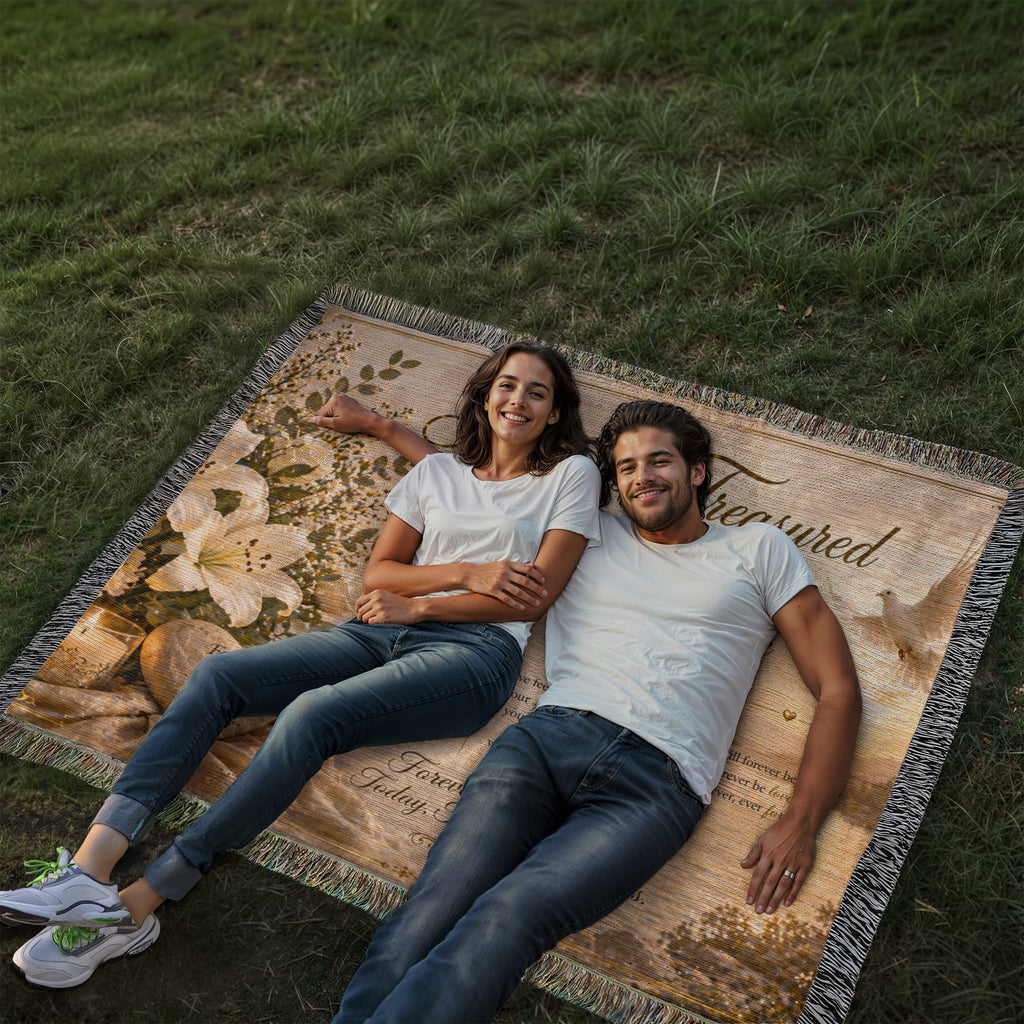 Most Treasured In Our Heart Woven Blanket