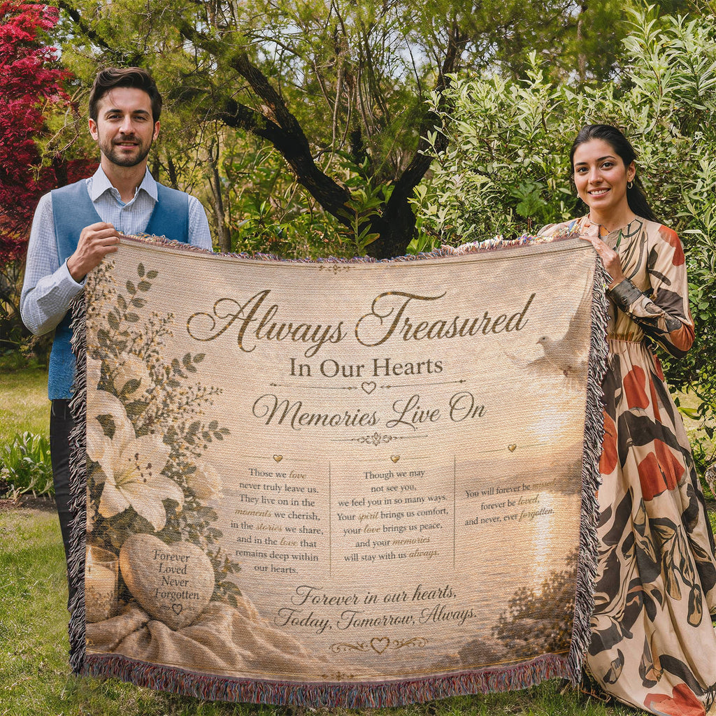 Most Treasured In Our Heart Woven Blanket