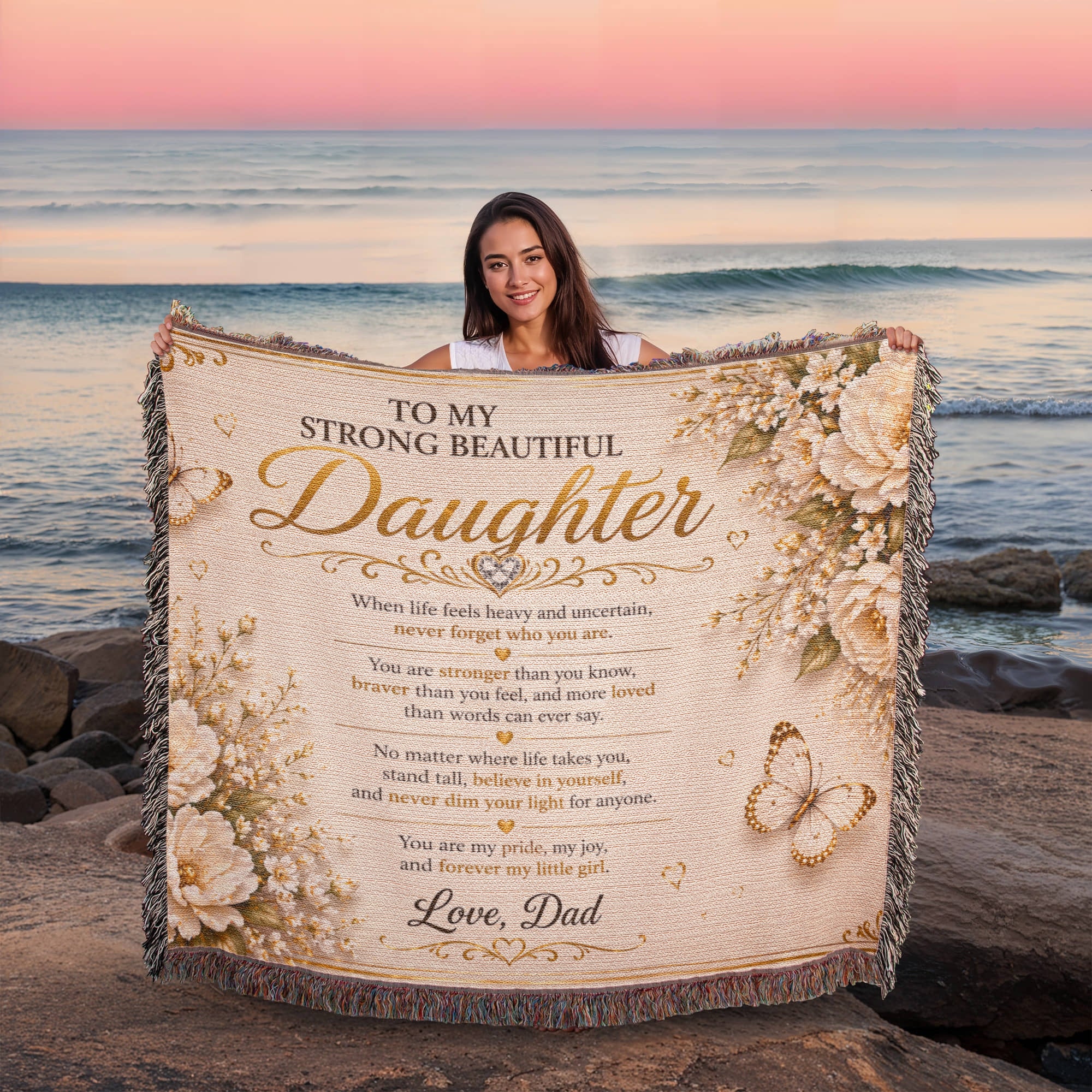 Spectacular & Beautiful Daughter's Woven Blanket Gift