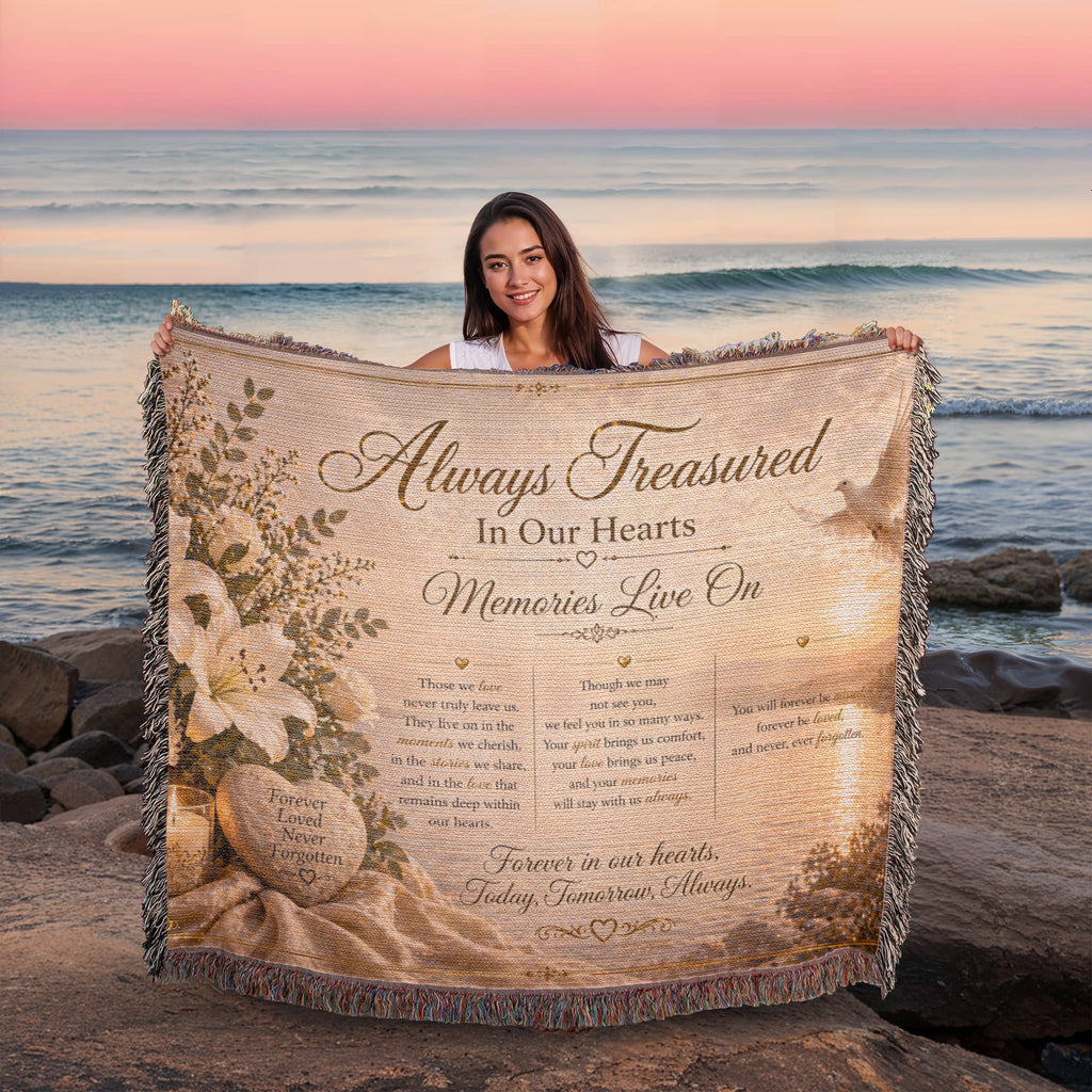 Most Treasured In Our Heart Woven Blanket