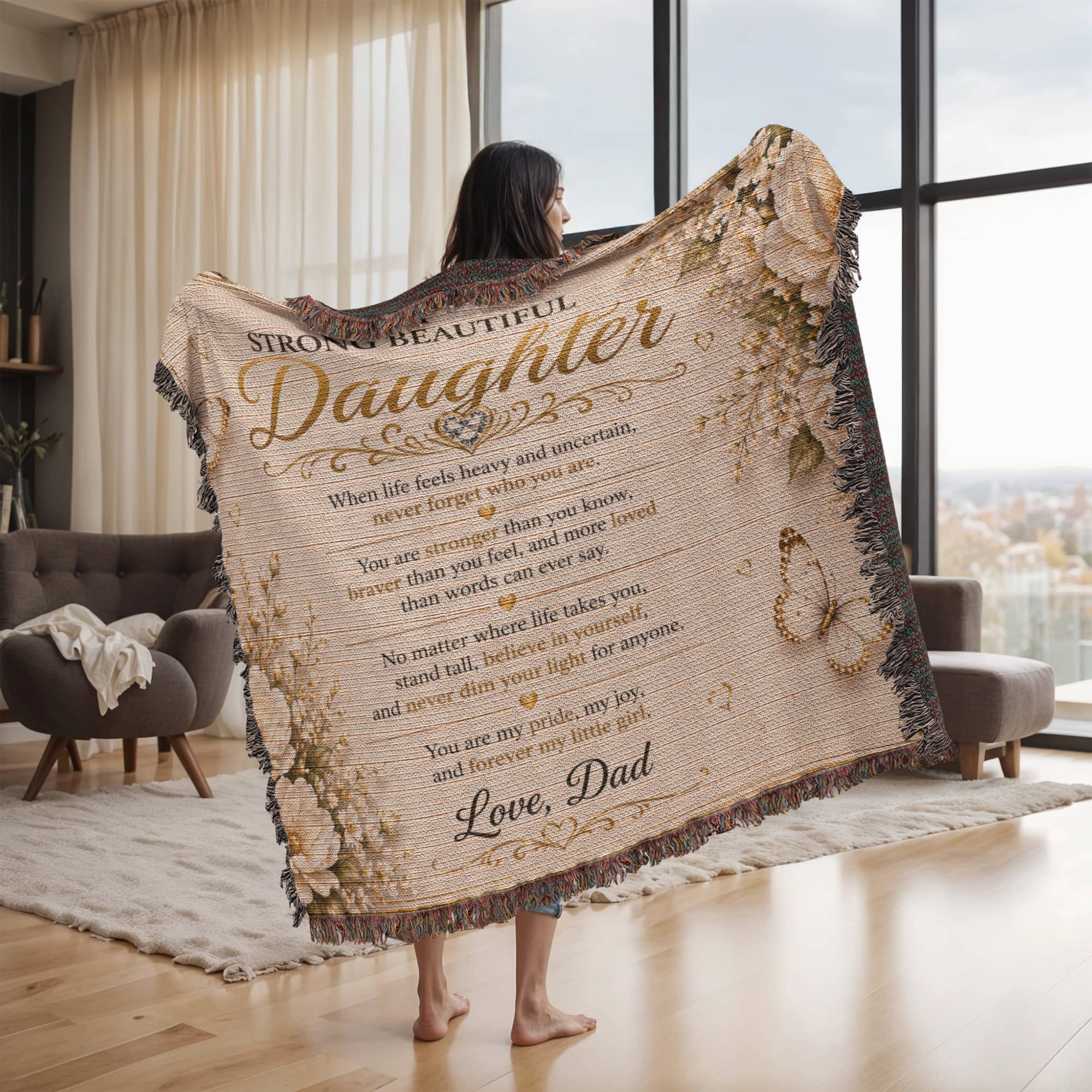 Spectacular & Beautiful Daughter's Woven Blanket Gift