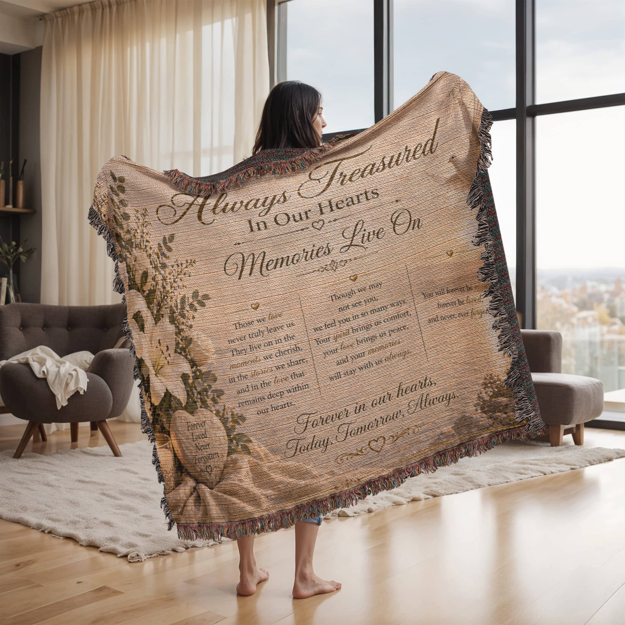 Most Treasured In Our Heart Woven Blanket