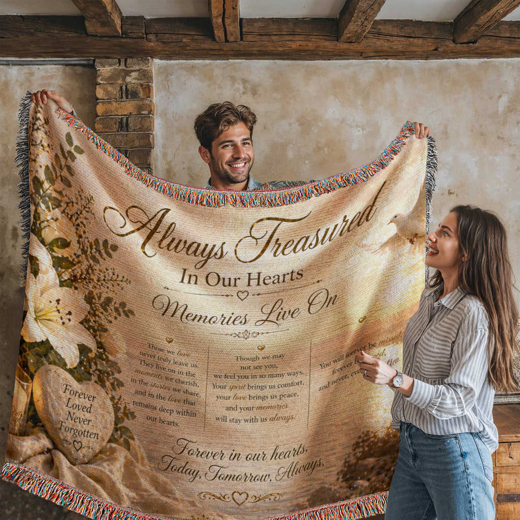 Most Treasured In Our Heart Woven Blanket