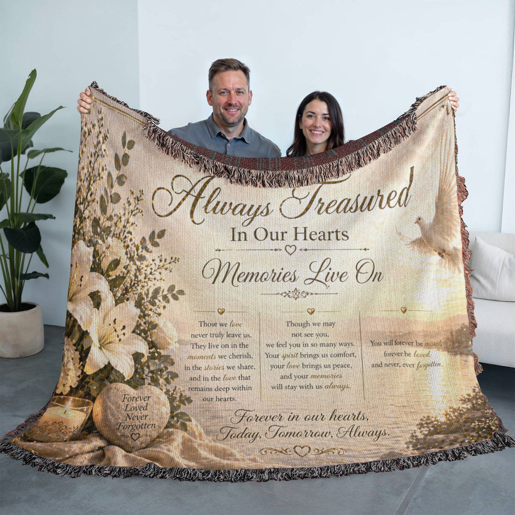Most Treasured In Our Heart Woven Blanket