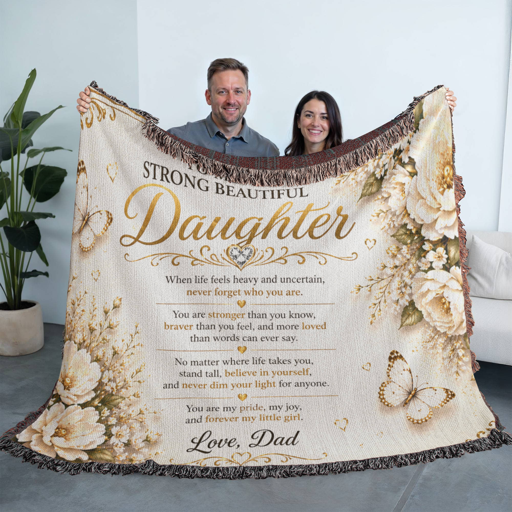 Spectacular & Beautiful Daughter's Woven Blanket Gift