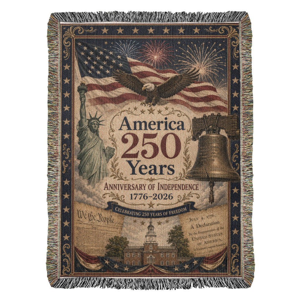 Happy 250th Birthday America Woven Blanket Special