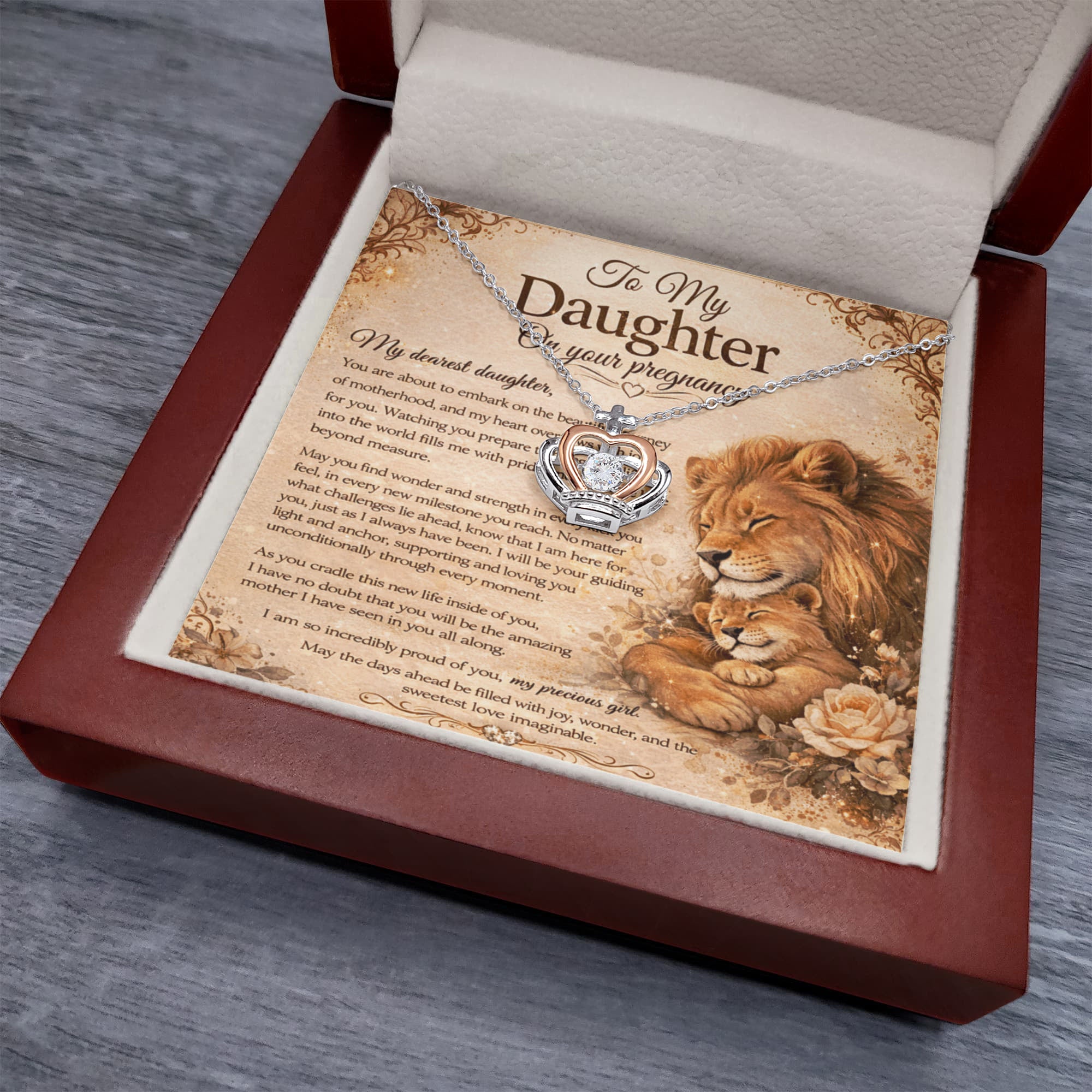 Our Beloved Daughter's Pregnancy – Necklace Gift Set