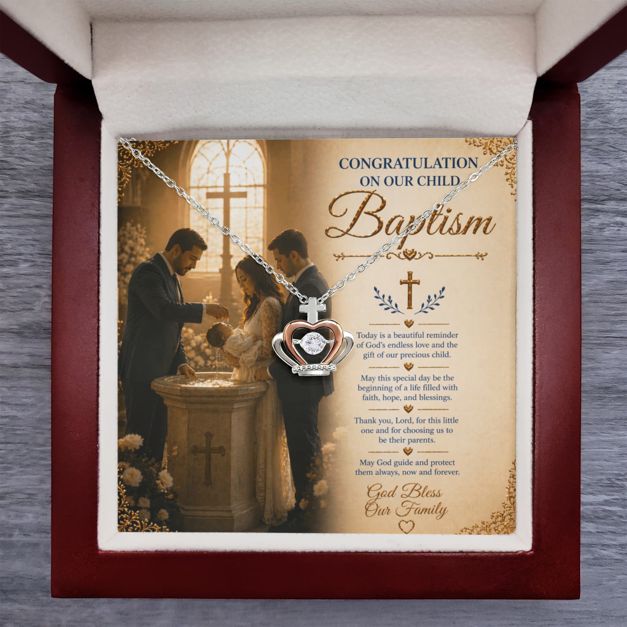 Amazing Grace Baptism Of Our Child Gift Set