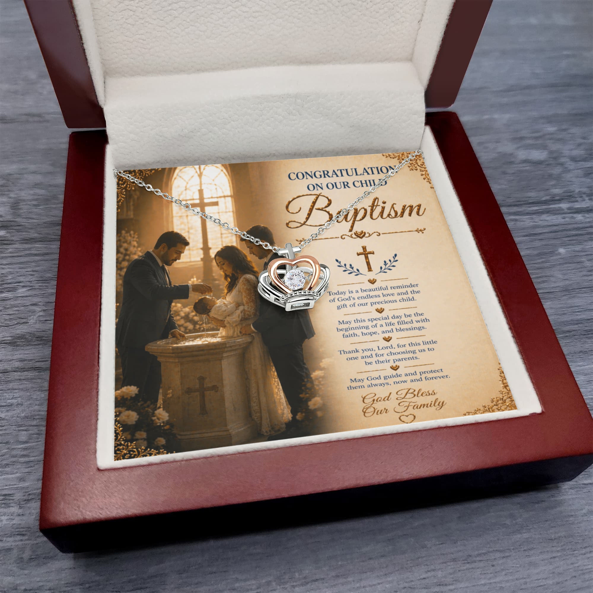 Amazing Grace Baptism Of Our Child Gift Set