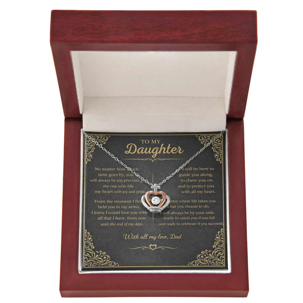 For My Beautiful Daughter – Crown Pendant Necklace Gift Set
