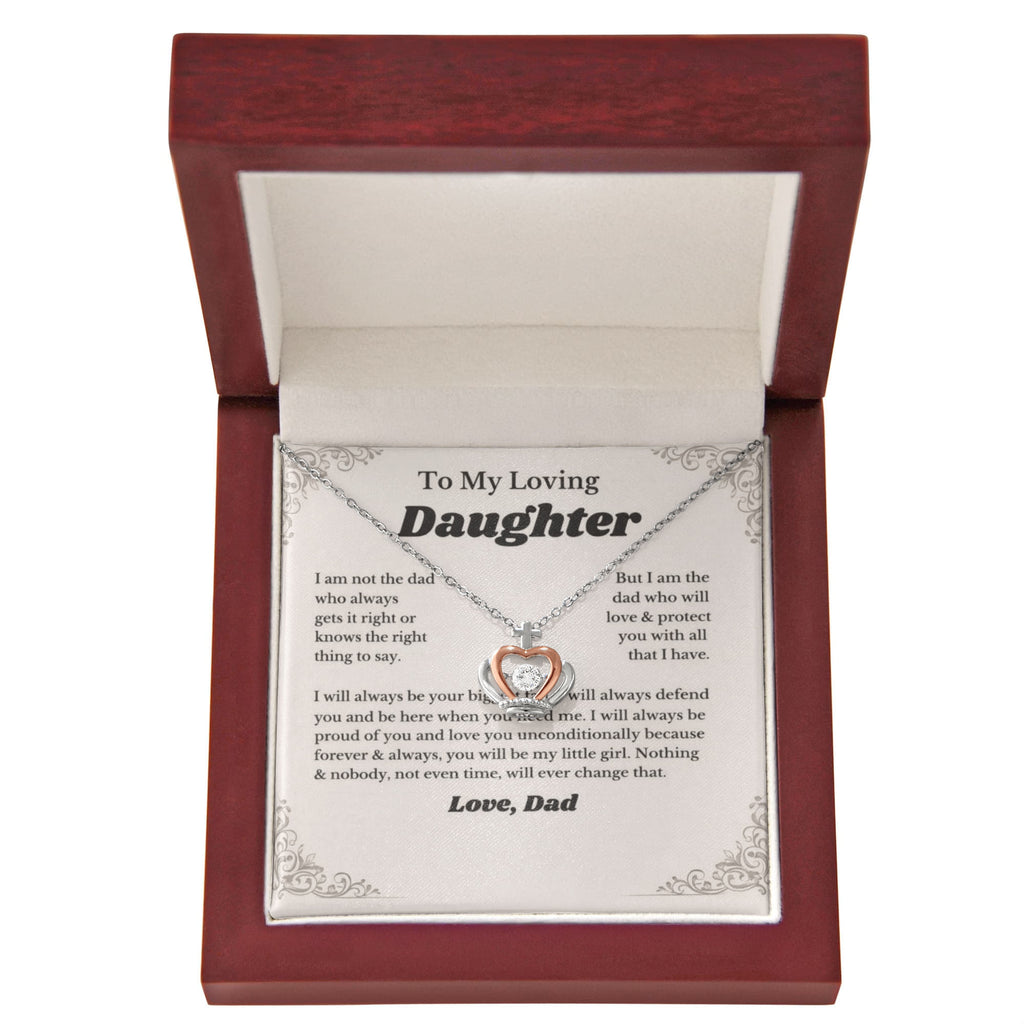To My Lovely Daughter – Crown Pendant Necklace