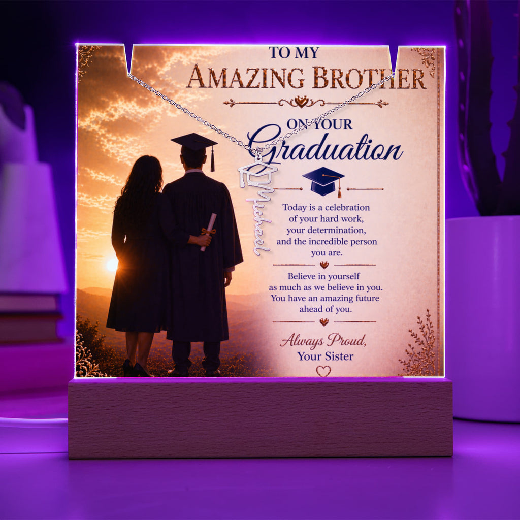 My Amazing Brother Graduation Acrylic Gift Set