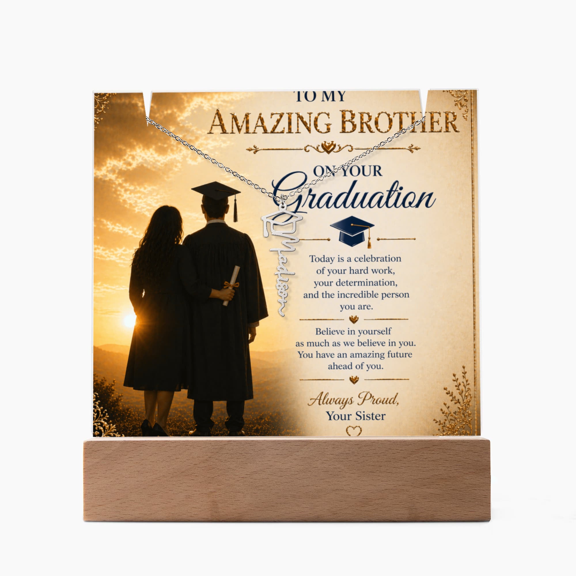 My Amazing Brother Graduation Acrylic Gift Set