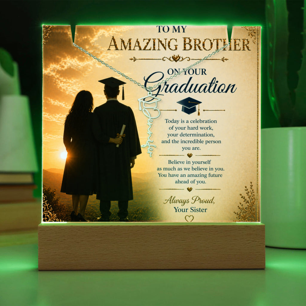 My Amazing Brother Graduation Acrylic Gift Set