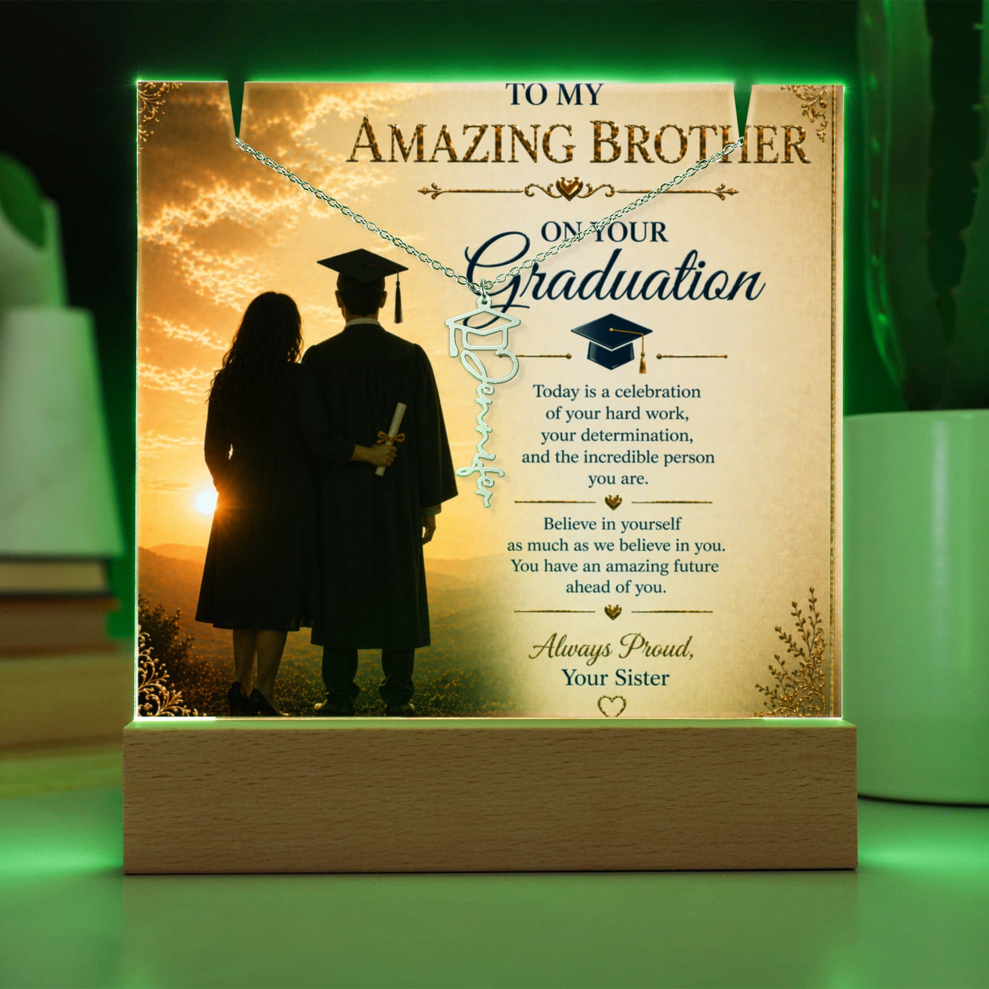 My Amazing Brother Graduation Acrylic Gift Set