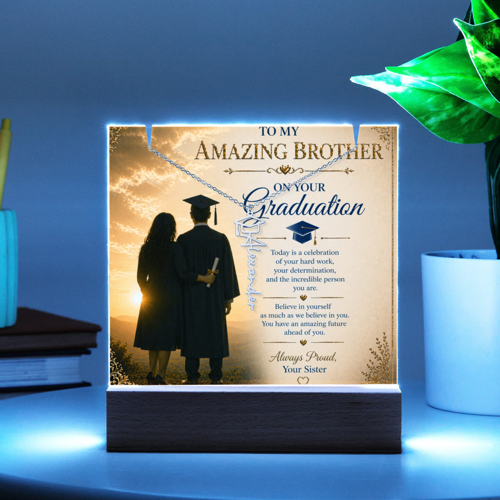 My Amazing Brother Graduation Acrylic Gift Set
