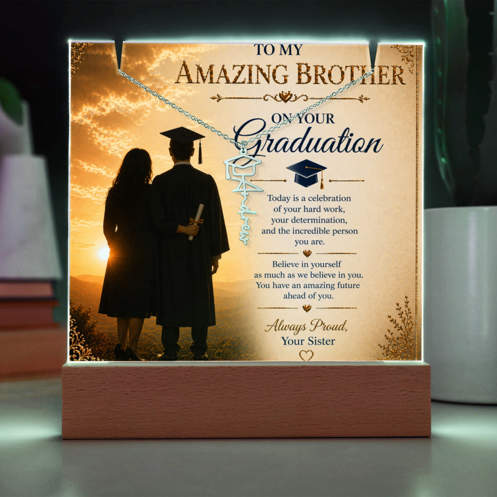My Amazing Brother Graduation Acrylic Gift Set