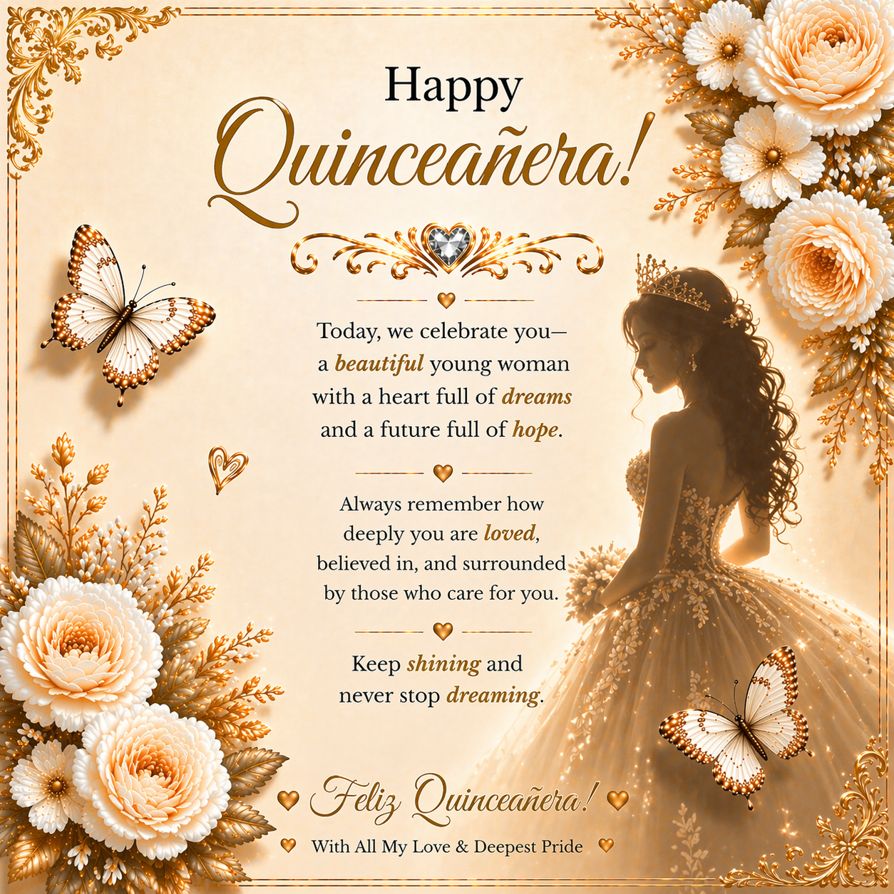 Sweet & Amazing Quinceañera For My Little Princess  Acrylic Gift Set