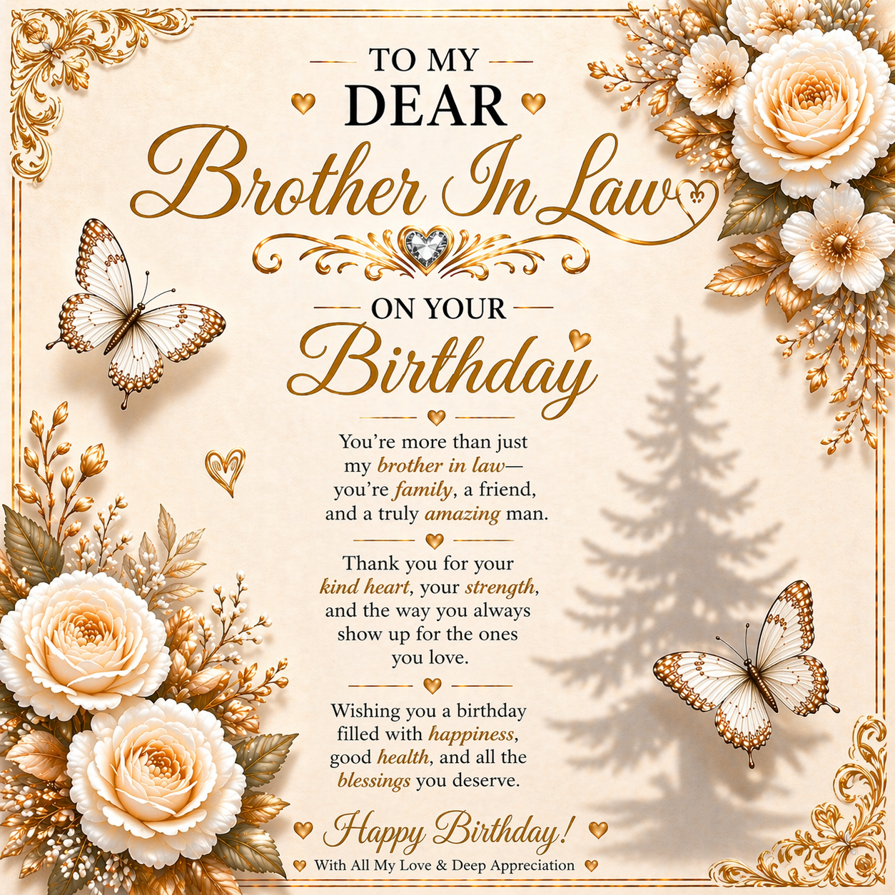 Impressive Birthday Wishes Card For My Brother-In-Law Gift Set