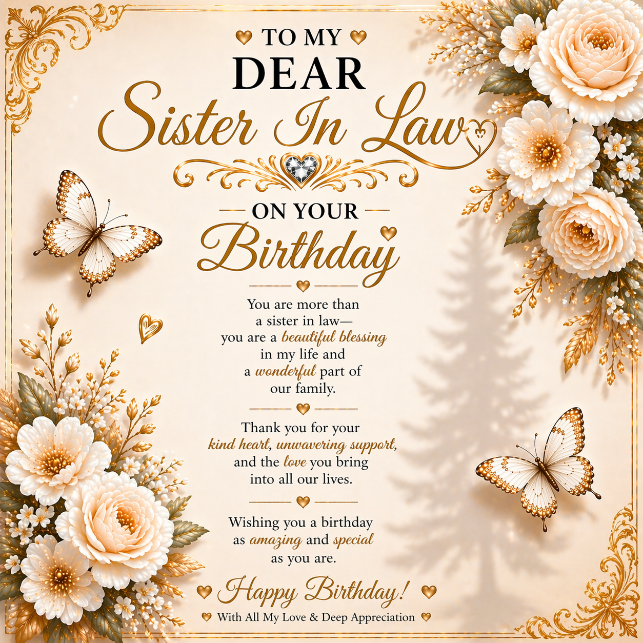 Amazing & Magnificent  Birthday Wishes For My Sister-In-Law Gift Set