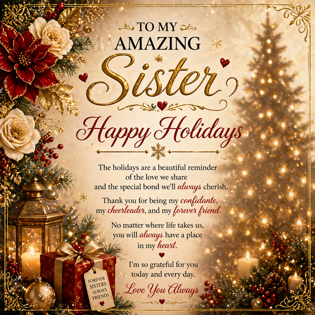 Warm Holiday Greetings For My Sister Gift Set