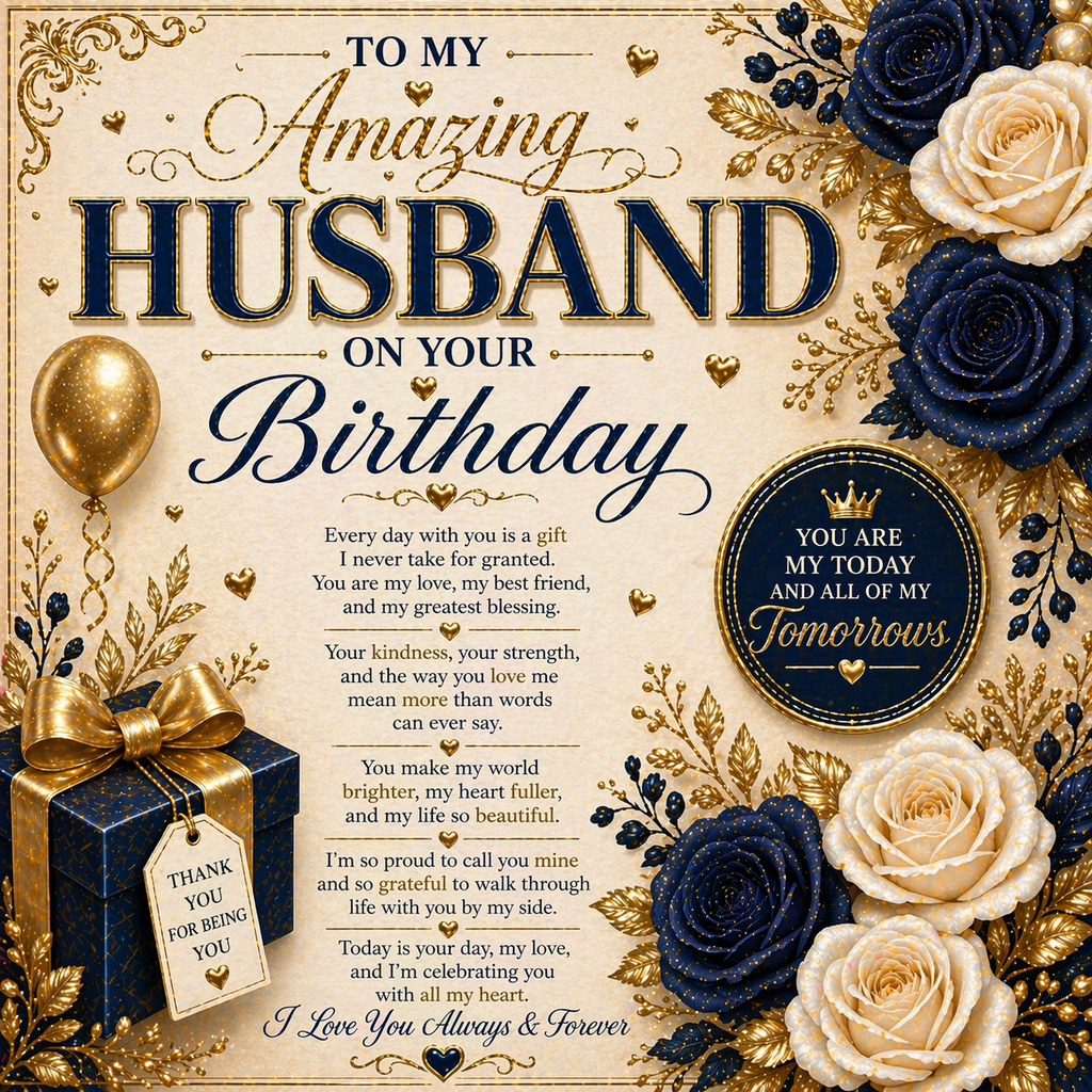 Luxurious Birthday's Card For My husband Set