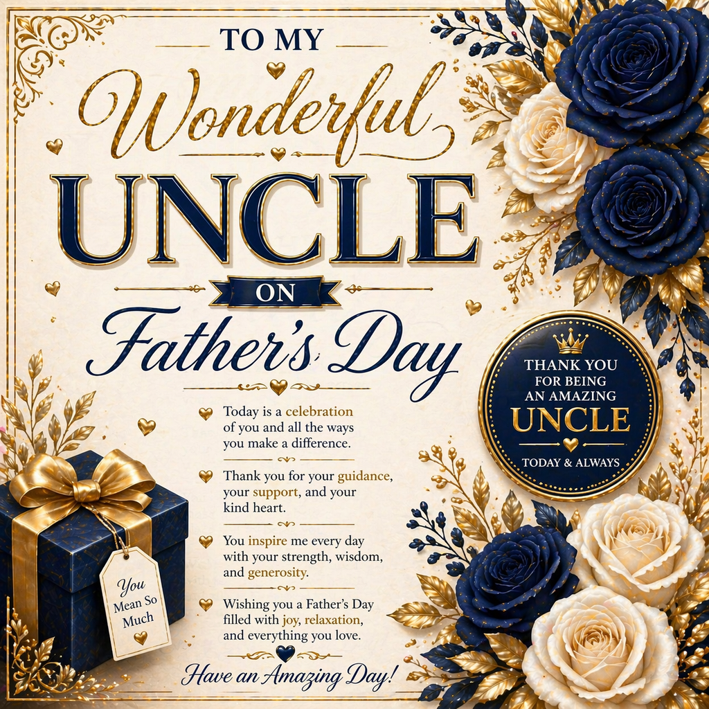 Happy Father's Day, Dear Uncle Card