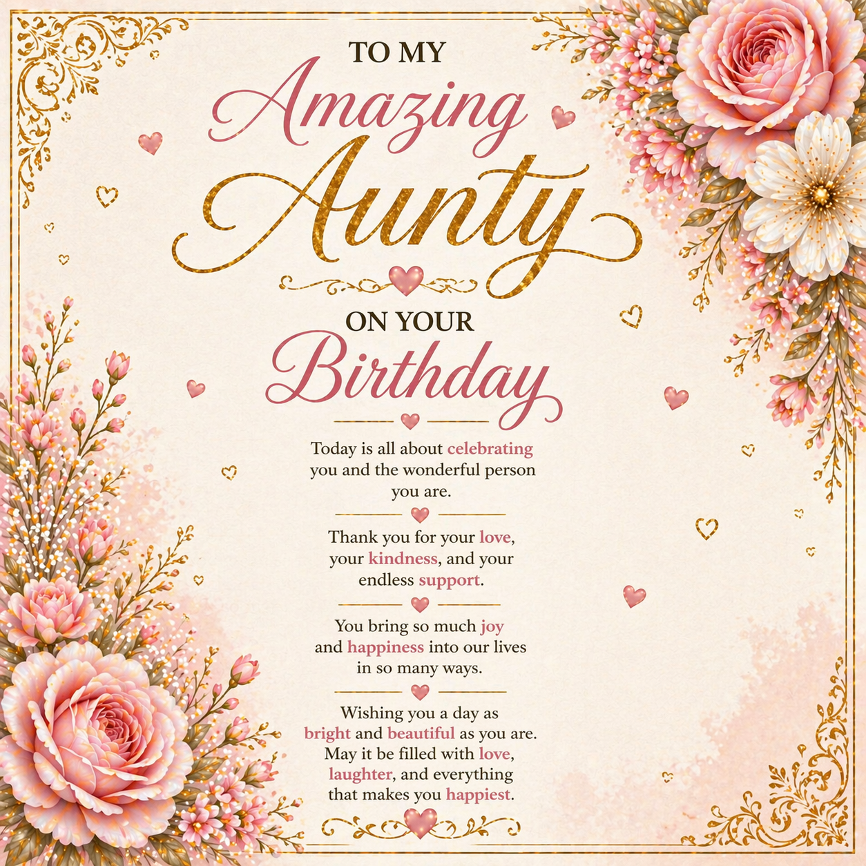 Loving Birthday's Gift Set To My Aunty