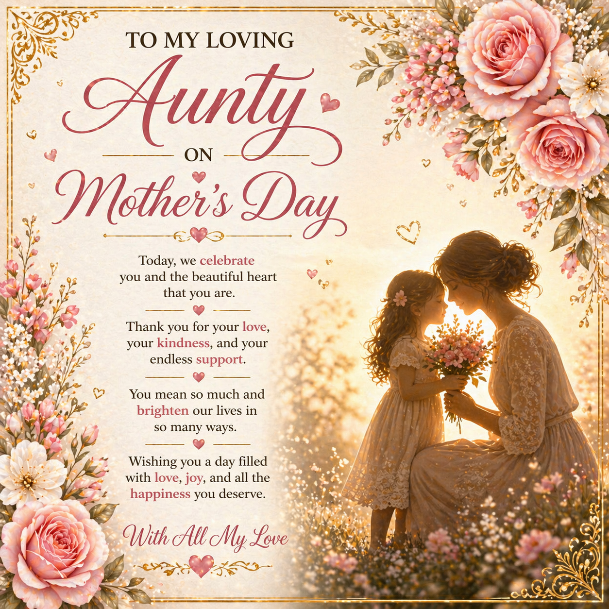 To My Loving Aunty' Mother's Day Gift Set