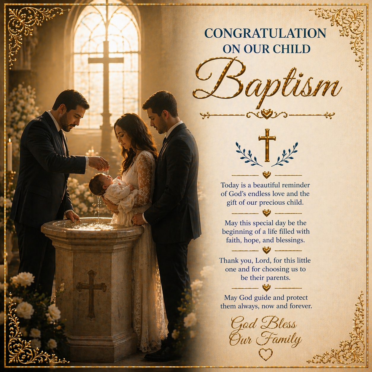Amazing Grace Baptism Of Our Child Gift Set