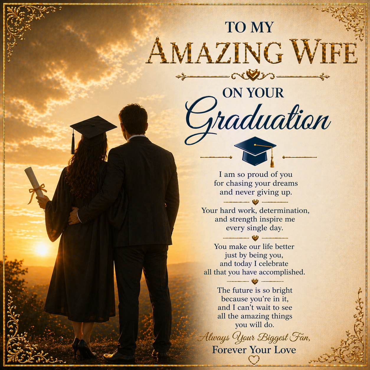 For My Amazing Wife Graduation Acrylic Gift Set