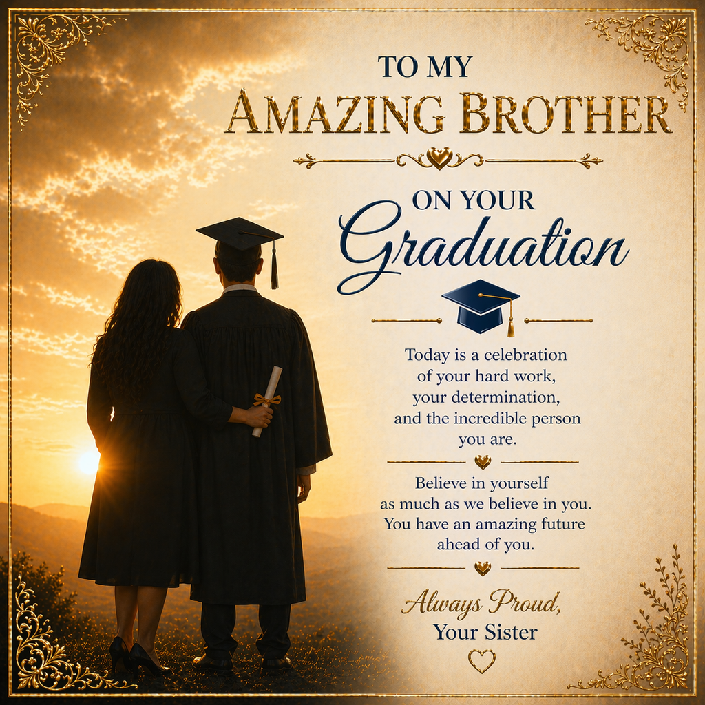 My Amazing Brother Graduation Acrylic Gift Set