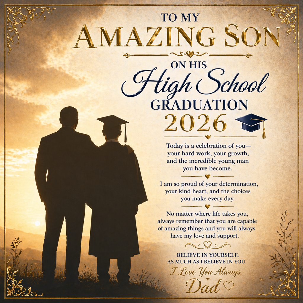 To My Son High School Graduation Acrylic Gift