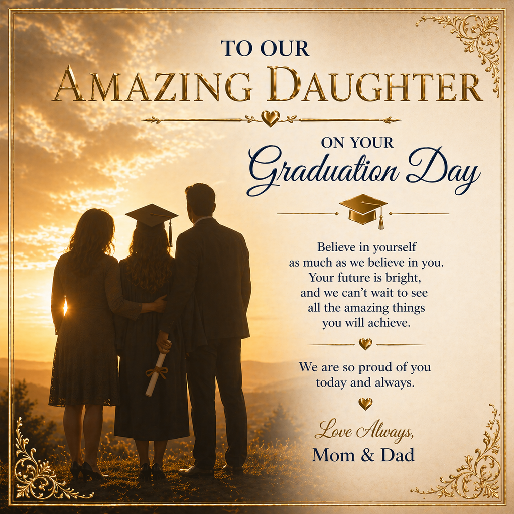 To Our Amazing Daughter's Graduation Acrylic Gift Set