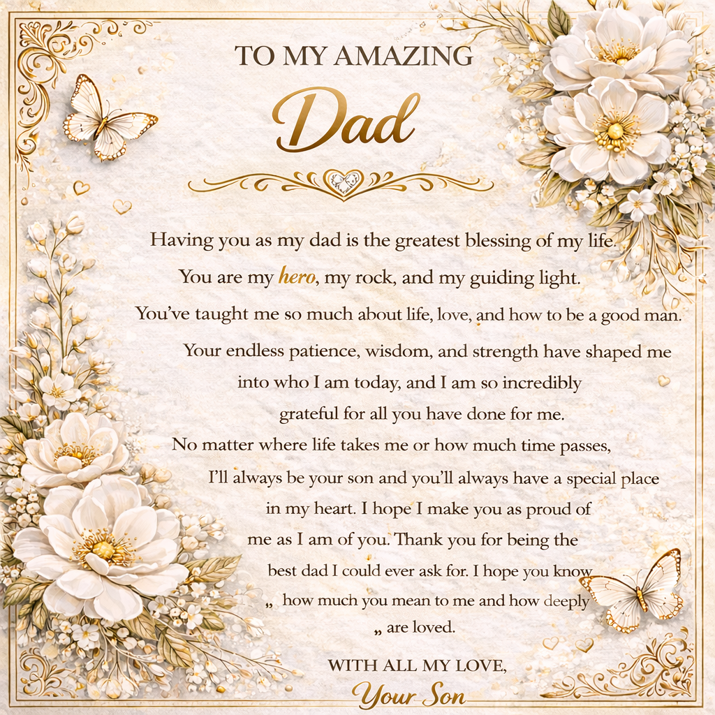 Heartfelt Gift Card Set For My Amazing Dad