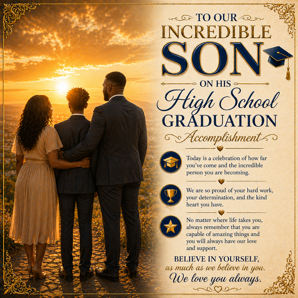 Celebrating Our Incredible Son's High School Grad Gift Set